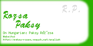 rozsa paksy business card